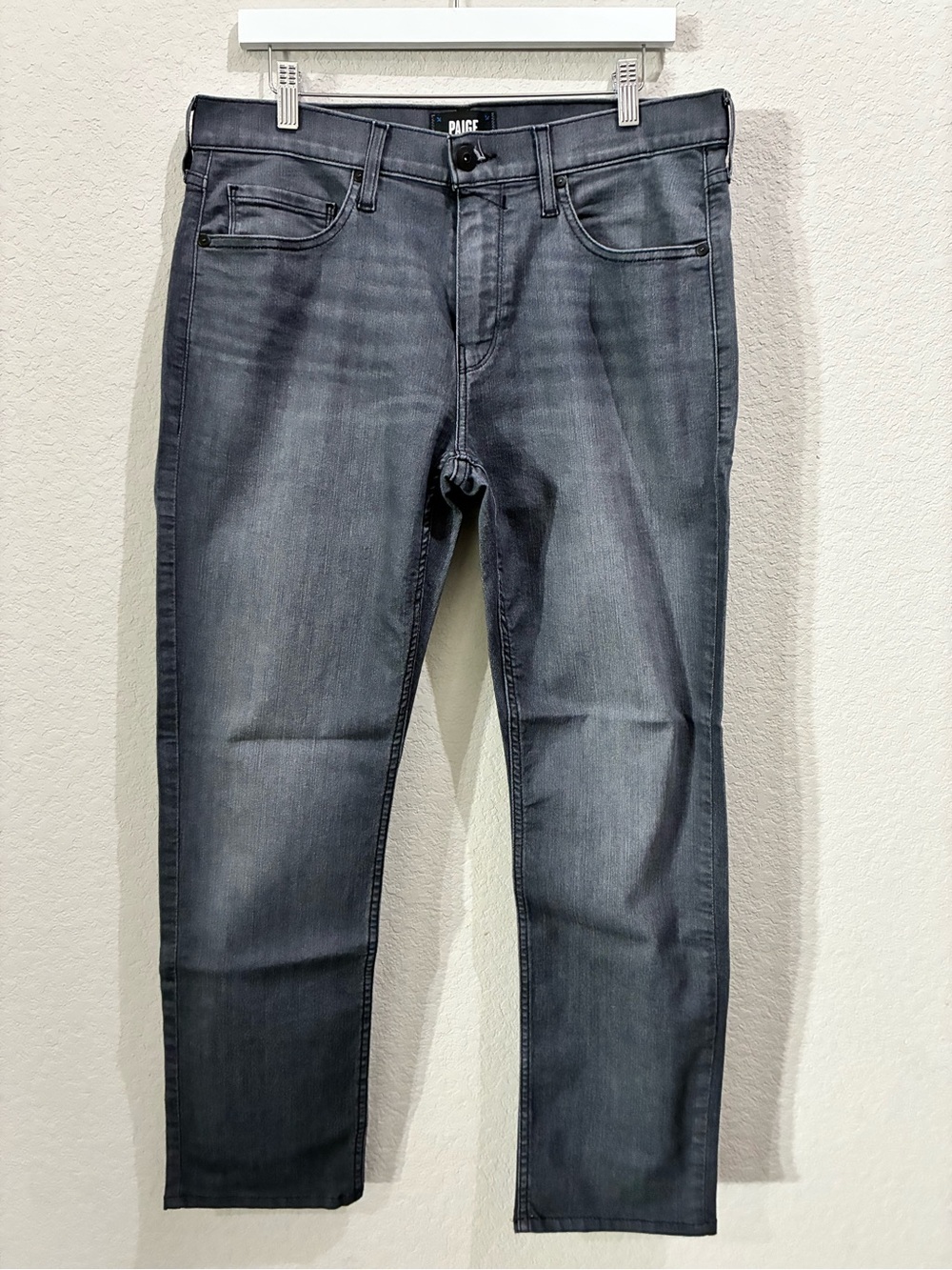 PAIGE Men's Slim Jeans in Washed Charcoal 33x32